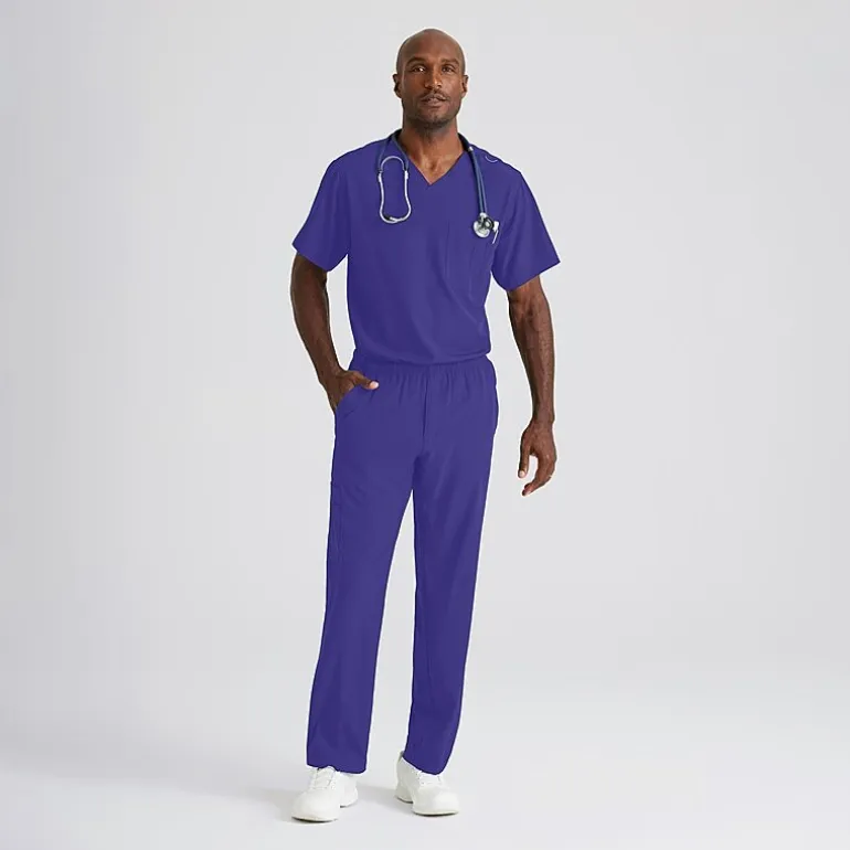 Skechers Sk0215 Structure 4-Pocket Zip-Fly Mens Big and Tall Tag Free Stretch Fabric Moisture Wicking Scrub Pant