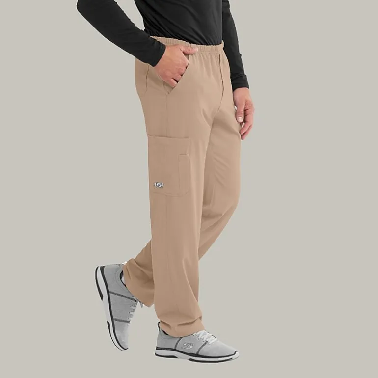 Skechers Sk0215 Structure 4-Pocket Zip-Fly Mens Big and Tall Tag Free Stretch Fabric Moisture Wicking Scrub Pant