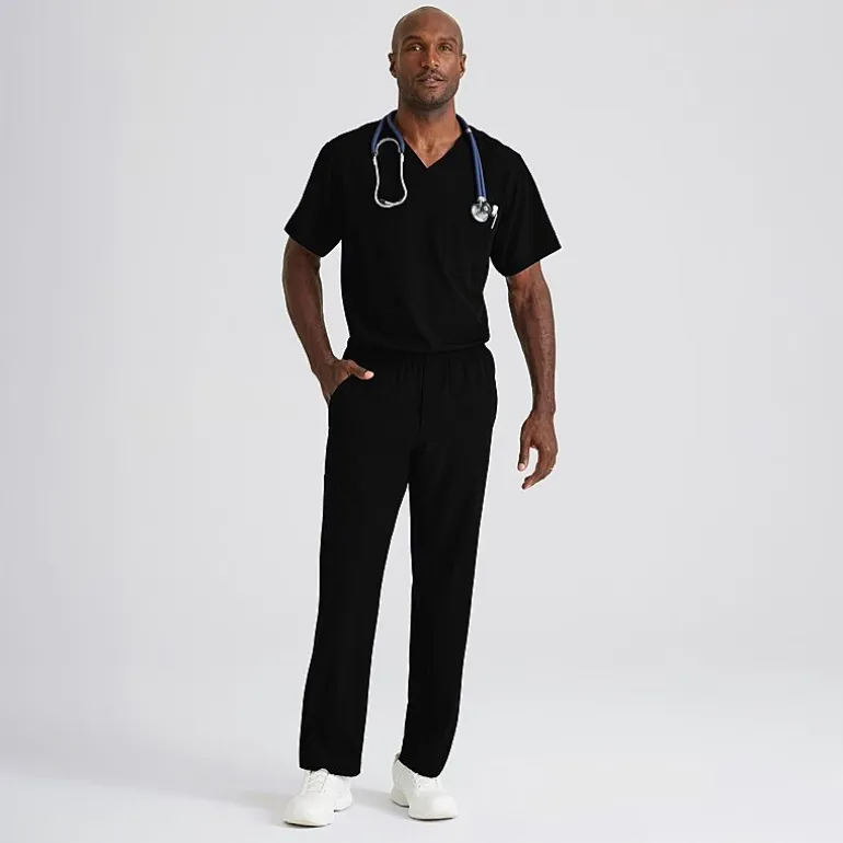 Skechers Sk0215 Structure 4-Pocket Zip-Fly Mens Big and Tall Tag Free Stretch Fabric Moisture Wicking Scrub Pant
