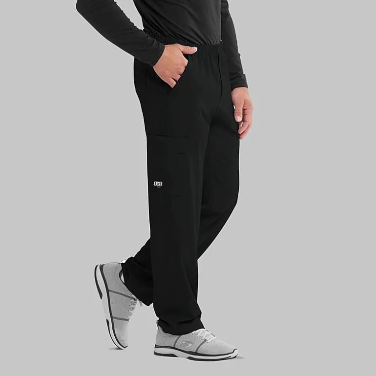 Skechers Sk0215 Structure 4-Pocket Zip-Fly Mens Big and Tall Tag Free Stretch Fabric Moisture Wicking Scrub Pant