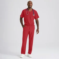 Skechers Sk0215 Structure 4-Pocket Zip-Fly Mens Big and Tall Tag Free Stretch Fabric Moisture Wicking Scrub Pant