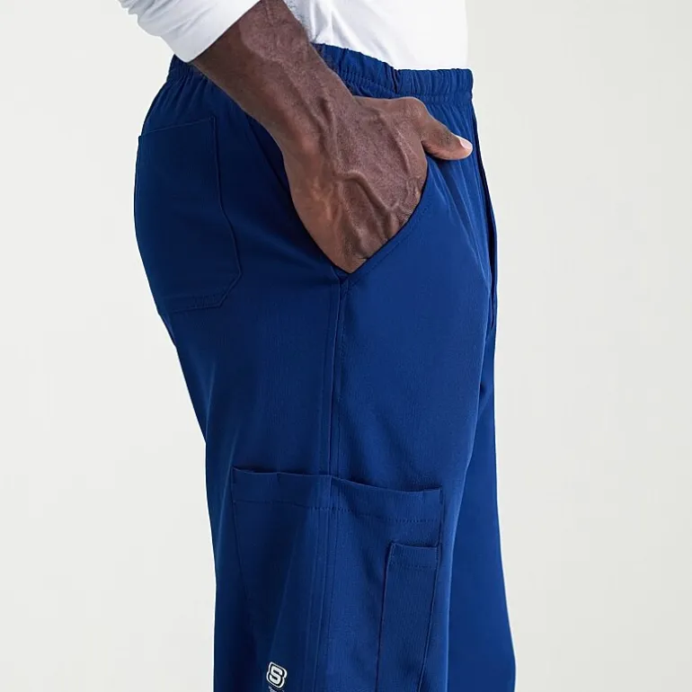 Skechers Sk0215 Structure 4-Pocket Zip-Fly Mens Big and Tall Tag Free Stretch Fabric Moisture Wicking Scrub Pant