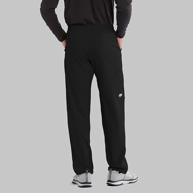 Skechers Sk0215 Structure 4-Pocket Zip-Fly Mens Big and Tall Tag Free Stretch Fabric Moisture Wicking Scrub Pant
