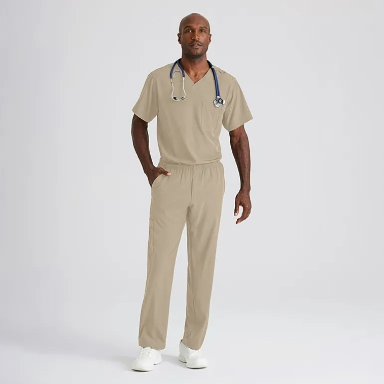 Skechers Sk0215 Structure 4-Pocket Zip-Fly Mens Big and Tall Tag Free Stretch Fabric Moisture Wicking Scrub Pant