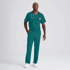 Skechers Sk0215 Structure 4-Pocket Zip-Fly Mens Big and Tall Tag Free Stretch Fabric Moisture Wicking Scrub Pant