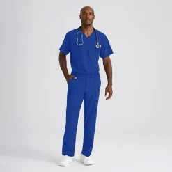 Skechers Sk0215 Structure 4-Pocket Zip-Fly Mens Big and Tall Tag Free Stretch Fabric Moisture Wicking Scrub Pant