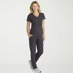 Skechers Skt269 Bloom 1-Pocket Womens Maternity V Neck Short Sleeve Stretch Fabric Moisture Wicking Scrub Top