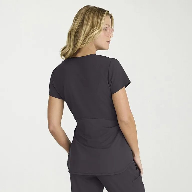 Skechers Skt269 Bloom 1-Pocket Womens Maternity V Neck Short Sleeve Stretch Fabric Moisture Wicking Scrub Top