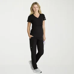 Skechers Skt269 Bloom 1-Pocket Womens Maternity V Neck Short Sleeve Stretch Fabric Moisture Wicking Scrub Top