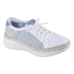Skechers Wilshilre Blvd Breezy Stroll Womens Almond Closed Toe Slip-On Shoe