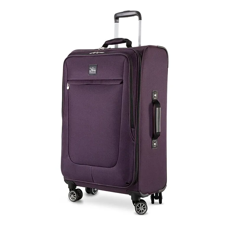 Skyway Everett 24 Inch Softside Lightweight Checked Spinner Luggage