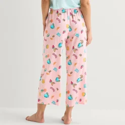 Sleep Chic Womens Poplin Pajama Capri Pant
