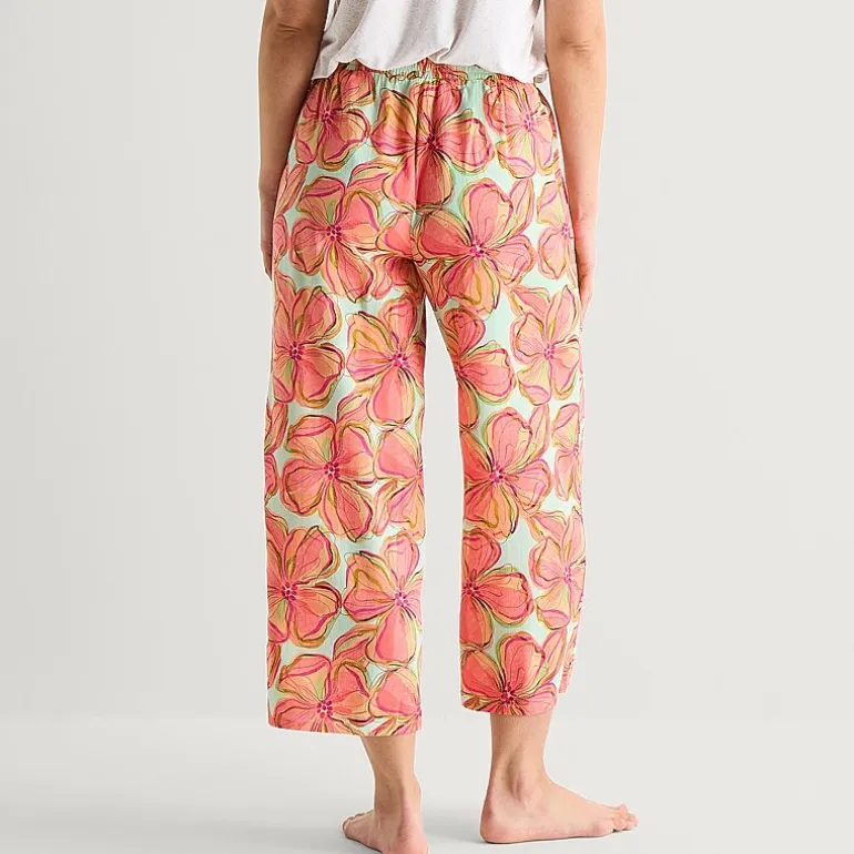 Sleep Chic Womens Poplin Pajama Capri Pant