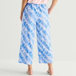 Sleep Chic Womens Poplin Pajama Capri Pant