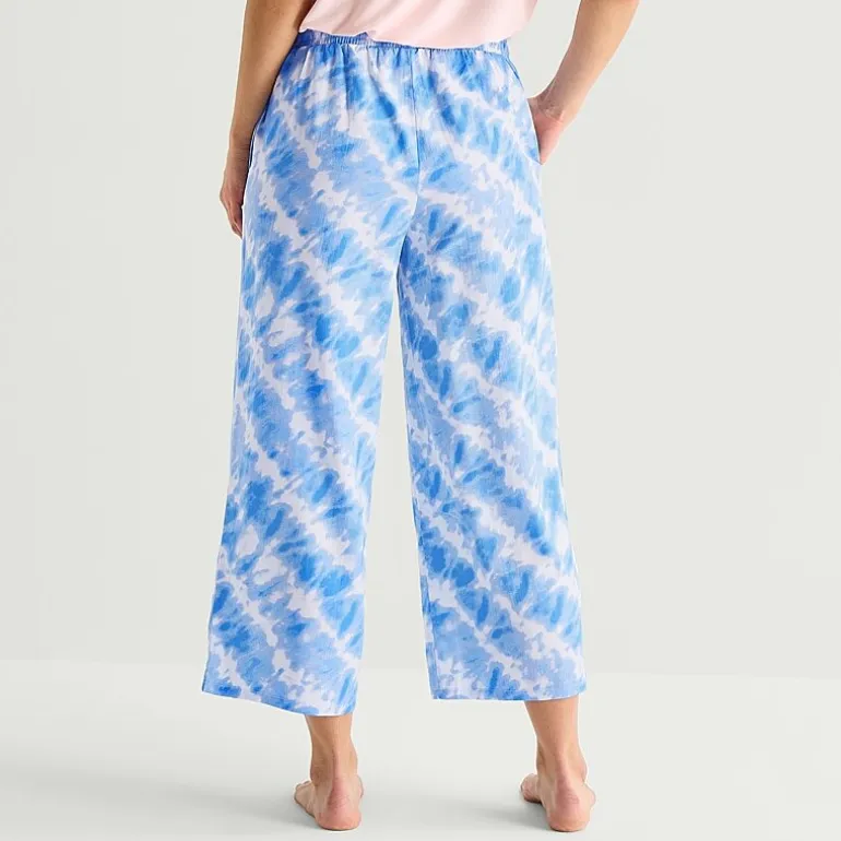 Sleep Chic Womens Poplin Pajama Capri Pant