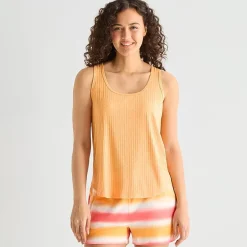 Sleep Chic Womens Scoop Neck Sleeveless Pajama Top