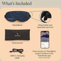 SleepMask Blackout Eye Mask with Vibration Therapy