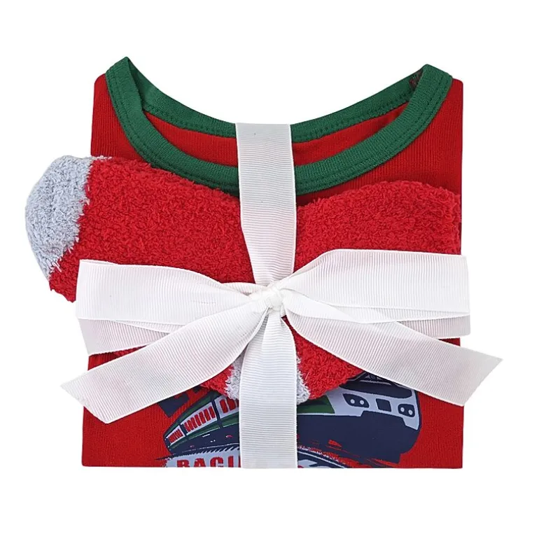 Sleep On It Gift Set Toddler Boys Crew Neck Long Sleeve 3-pc. Pajama Set