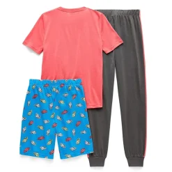 Sleep On It Little & Big Kid Boys Crew Neck Short Sleeve 3-pc. Pajama Set