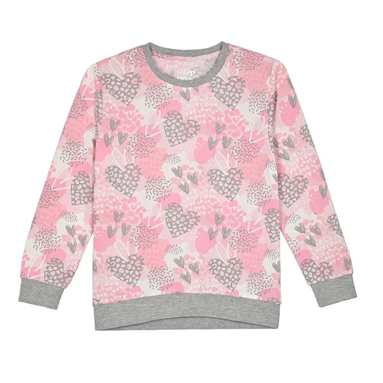 Sleep On It Little & Big Kid Girls Crew Neck Long Sleeve 3-pc. Pajama Set