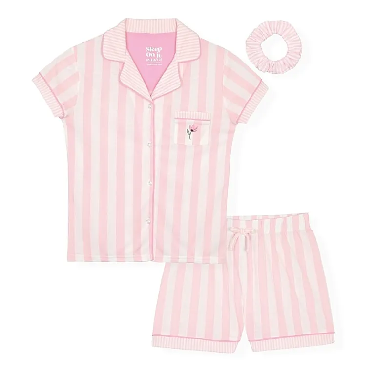 Sleep On It Little & Big Kid Girls Short Sleeve 2-pc. Pajama Set
