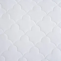 Sleep Philosophy All Natural Cotton Percale Quilted Mattress Pad with Spandex Snug-on Slip Fit Skirt