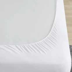 Sleep Philosophy All Natural Cotton Percale Quilted Mattress Pad with Spandex Snug-on Slip Fit Skirt