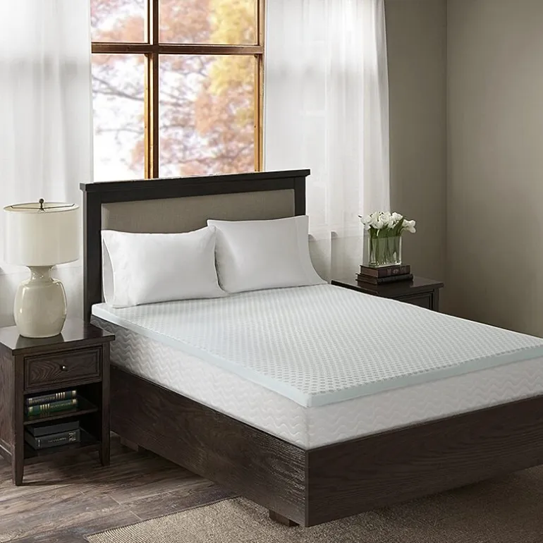 Sleep Philosophy Hypoallergenic 3" Cooling Gel Memory Foam Mattress Topper with Removable Cooling Cover