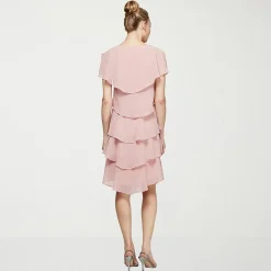 S. L. Fashions Womens V Neck Sleeveless Shift Dress