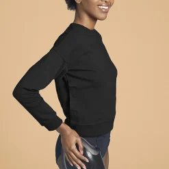 Slick Chicks Womens Adaptive Long Sleeve Crew Neck Sweat Shirt
