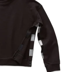 Slick Chicks Womens Adaptive Long Sleeve Crew Neck Sweat Shirt