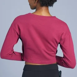 Slick Chicks Womens Adaptive Long Sleeve Crew Neck Lounge Shirt