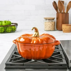 Smith & Clark Cast Iron Pumpkin Harvest 2-qt. Dutch Oven