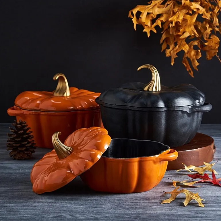 Smith & Clark Cast Iron Pumpkin Harvest 2-qt. Dutch Oven
