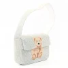 SOL and MER Beaded Bear Baguette Shoulder Bag