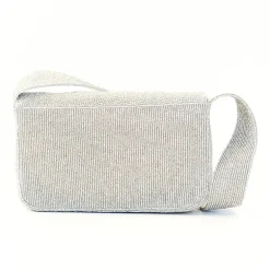 SOL and MER Beaded Bear Baguette Shoulder Bag