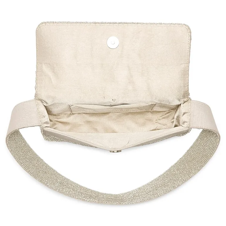 SOL and MER Beaded Bear Baguette Shoulder Bag