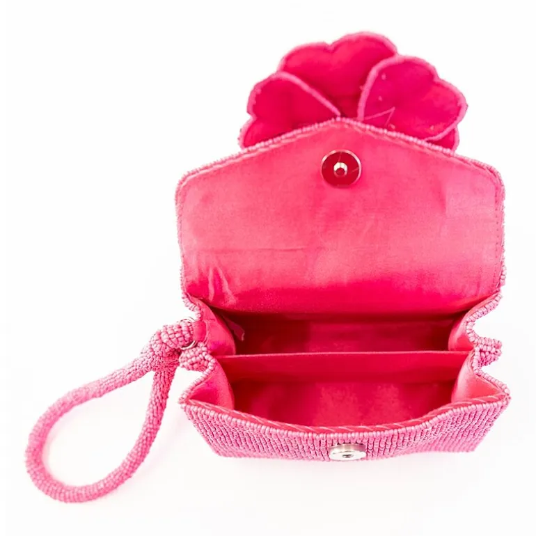 SOL and MER Beaded Floral Womens Wallet