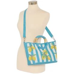 SOL and MER Beaded Lemon Tote Bag
