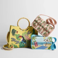 SOL and MER Beaded Peaches Shoulder Bag