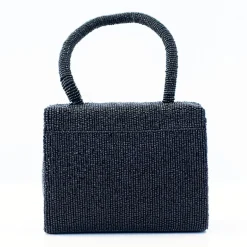 SOL and MER Bow Beaded Evening Bag