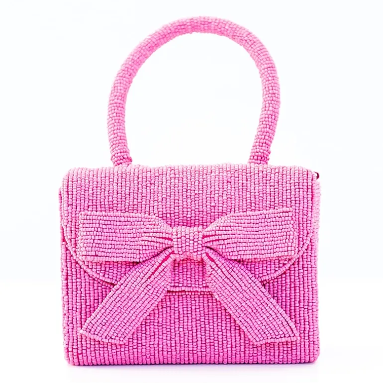 SOL and MER Bow Beaded Evening Bag
