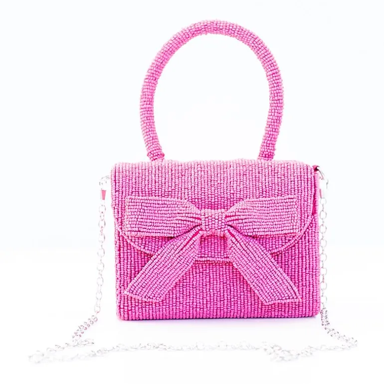SOL and MER Bow Beaded Evening Bag