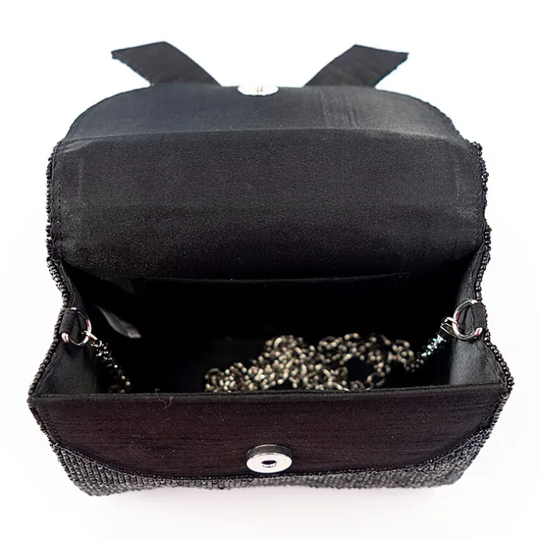 SOL and MER Bow Beaded Evening Bag