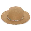 SOL and MER Frayed Edge Womens Boater Hat