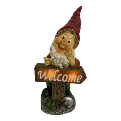 13" Solar Welcome Gnome