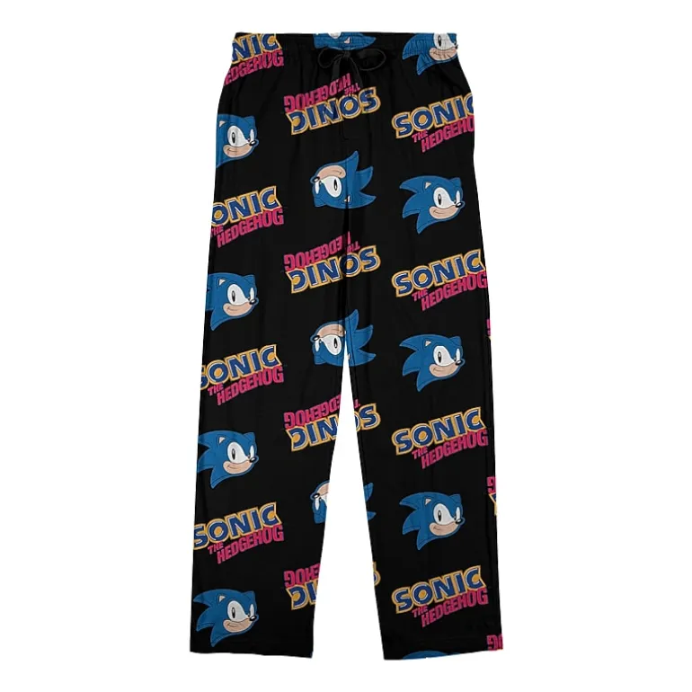 Sonic The Hedgehog Mens Fleece 1 Pair Pajama Pants