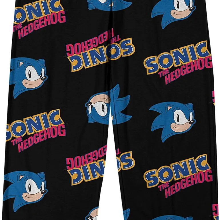 Sonic The Hedgehog Mens Fleece 1 Pair Pajama Pants