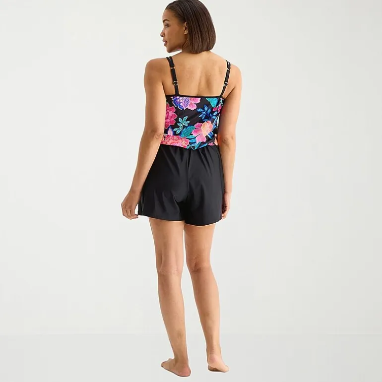 Sonnet Shores Womens Floral Swim Romper