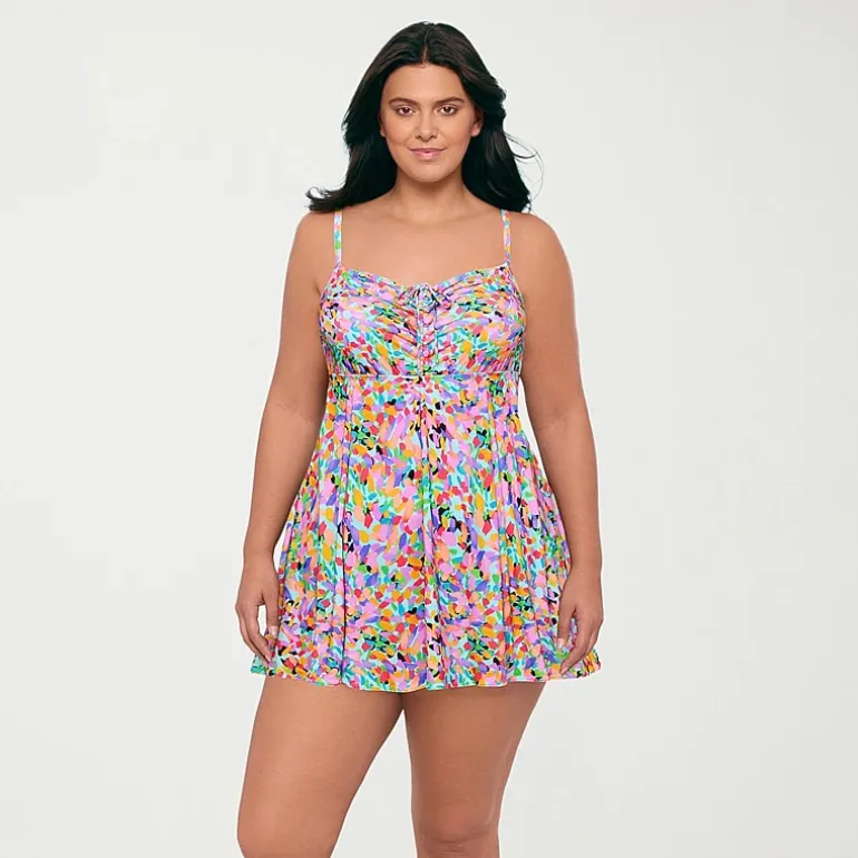 Sonnet Shores Womens Plus Swim Dress